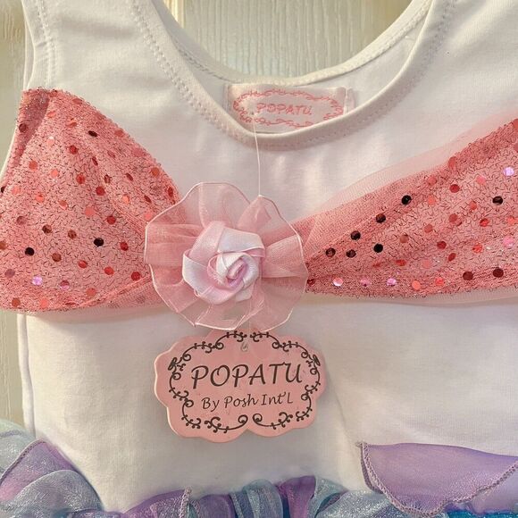 Popatu Mermaid Dress Costume Dress-Up Tulle Girls Size Small 3-4 years NWT - Picture 5 of 12